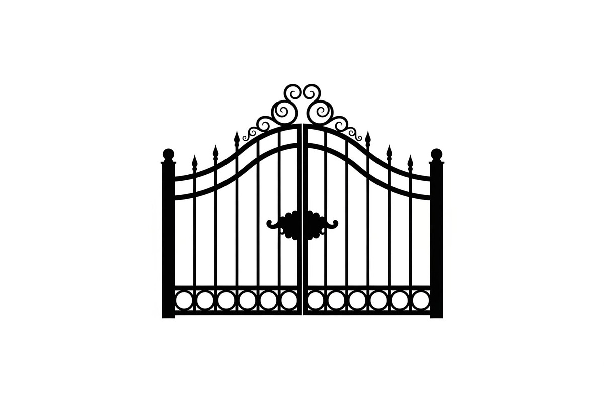 Ornate Wrought Iron Gate Vector Bund, an Illustration by Designs_River (Photo 12 of 47)
