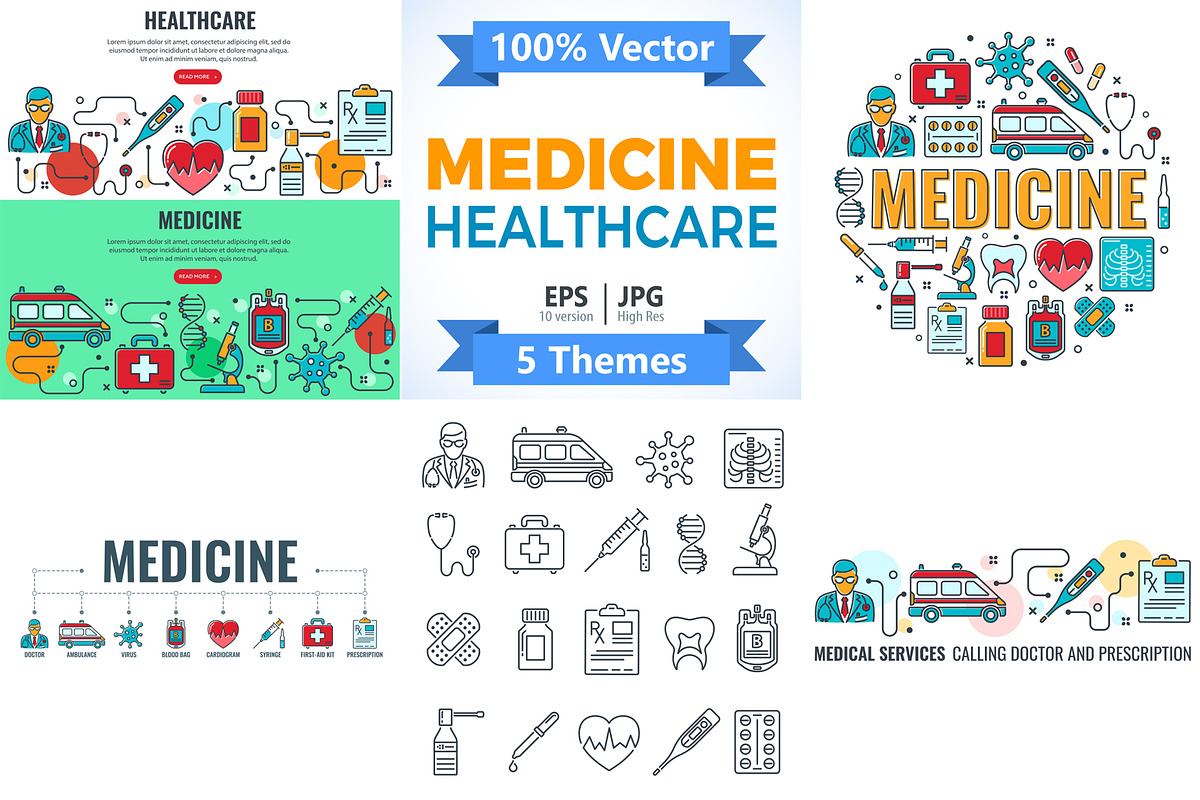 Medical Services Themes, a Healthcare Illustration by TAlex (Photo 1 of 6)