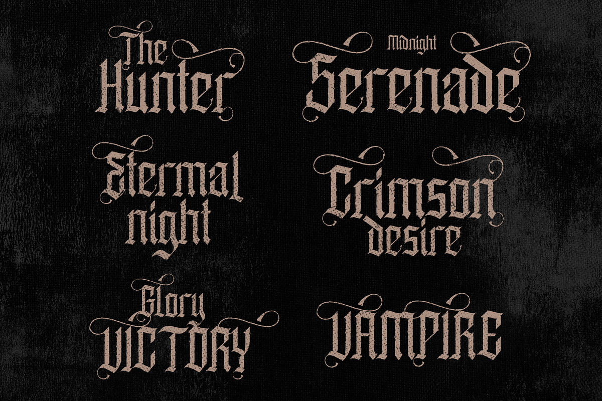 Enathica - Vampire Horror Font, a Blackletter Font by Inviline.co (Photo 6 of 15)