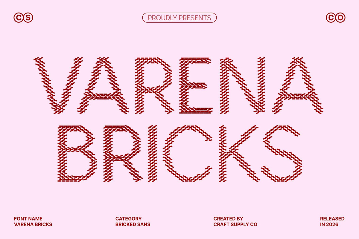 Varena Bricks, a Sans Serif Font by Craft Supply Co. (Photo 1 of 8)