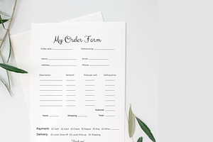 Business Order Form