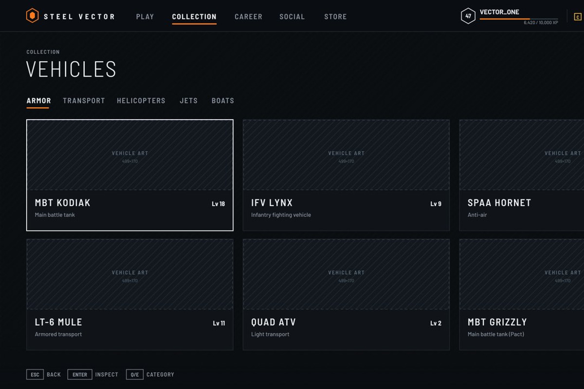 Military FPS Game 100 Screens, an UI Kit Template by pawellpi (Photo 78 of 116)