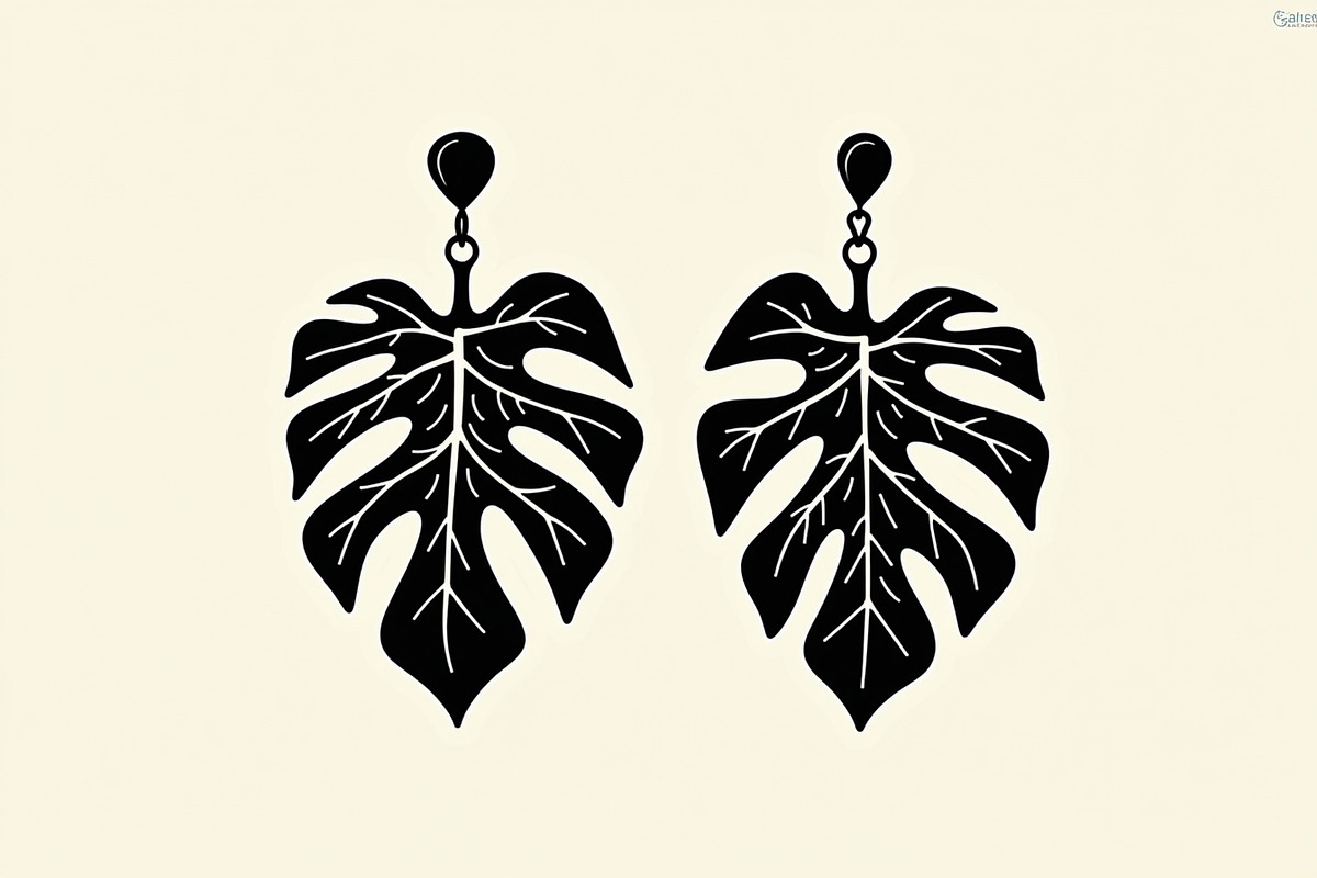 Leaf Earring Silhouette Bundle, an Object Graphic by abu67222 (Photo 3 of 16)
