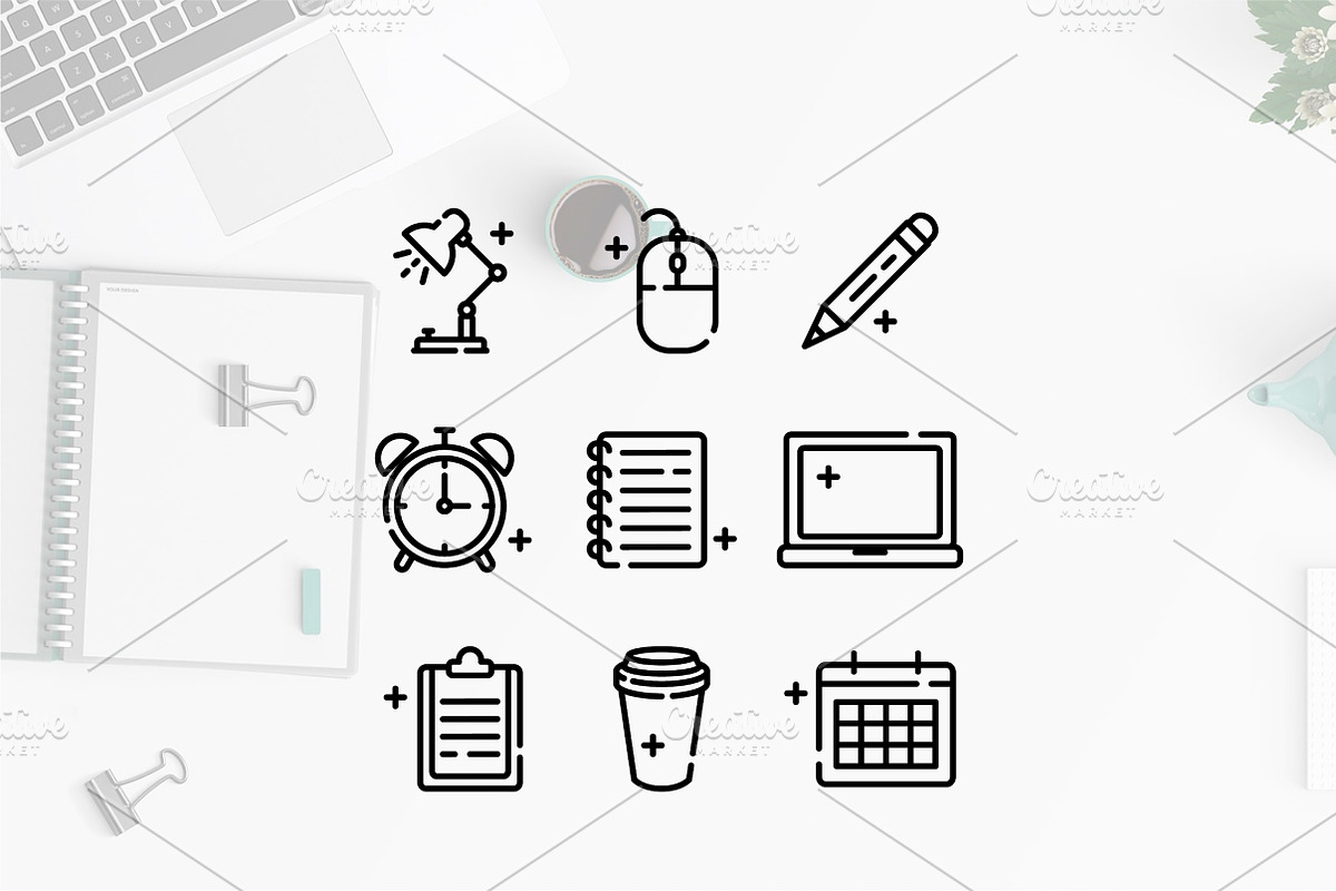 Workspace Line Icons, an Outline Icon by Lyolya Profitrolya (Photo 2 of 2)