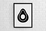 Avocado Silhouette SVG, a Food Illustration by newminddesign (Thumbnail 2 of 3)