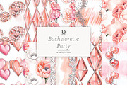 Bachelorette Party Digital Paper, a Pattern Graphic by GlamArtZhanna (Thumbnail 1 of 4)