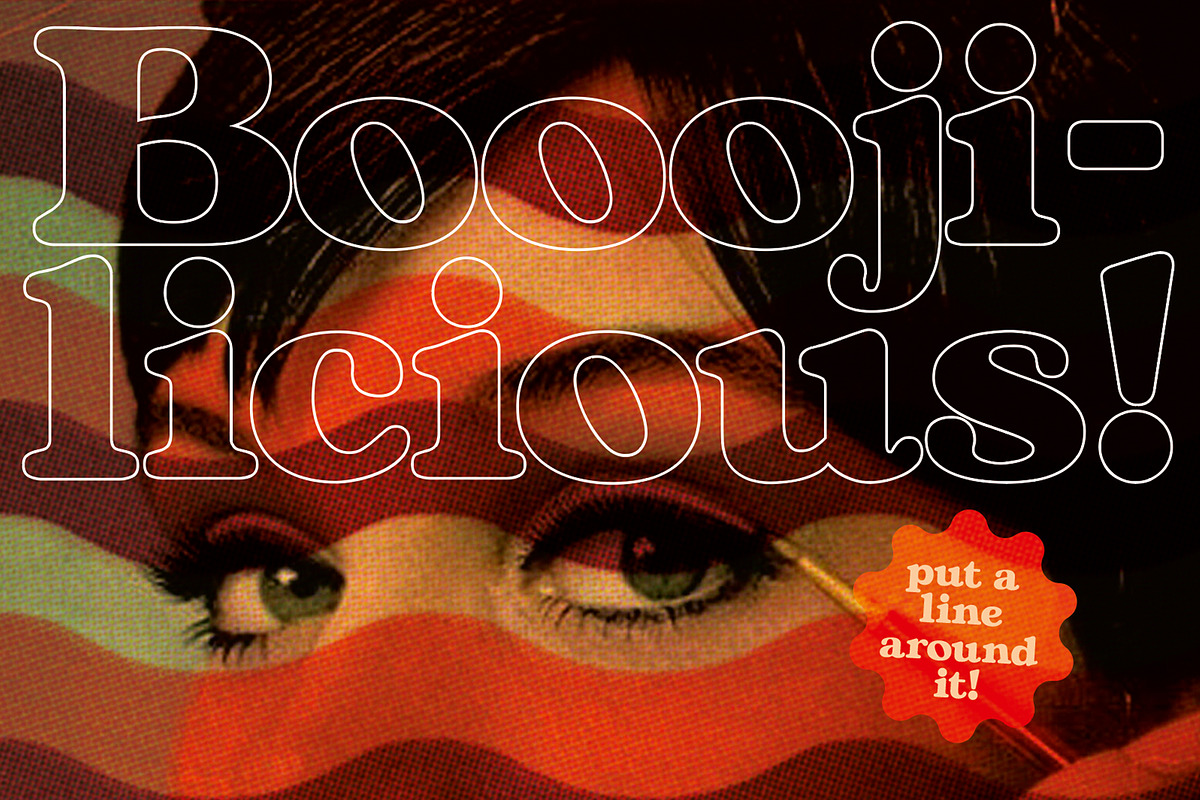 Boooji | 70s retro serif, a Serif Font by Drawwwn (Photo 4 of 10)