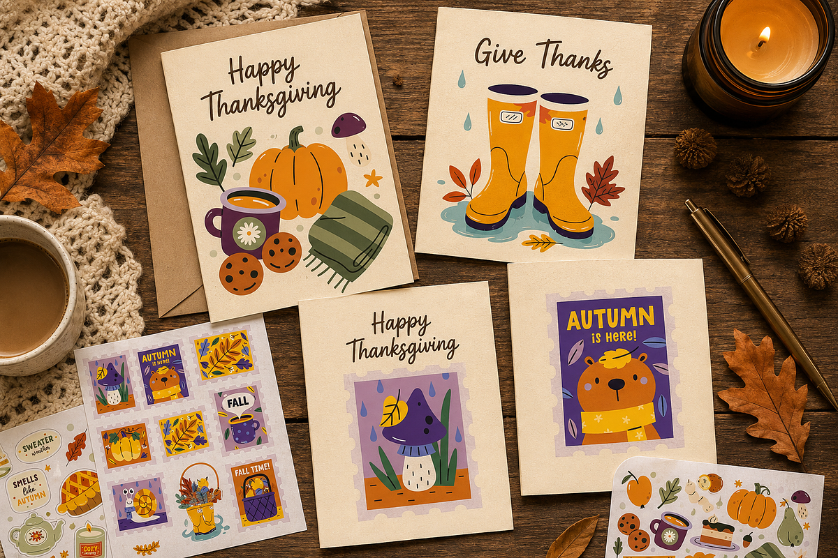 Cozy Autumn Hand Drawn Illustrations, a Seasonal Illustration by Anna Studio (Photo 7 of 8)