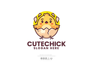 Cute Chick Egg Baby Cartoon Logo, a Branding & Logo Template by Ary_ngeblur