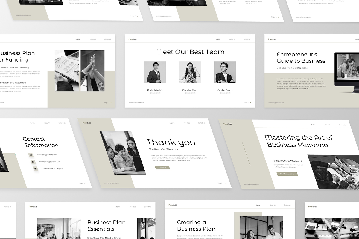 Business Plan Google Slide Template, a Presentation Template by GraphauseProject (Photo 5 of 6)
