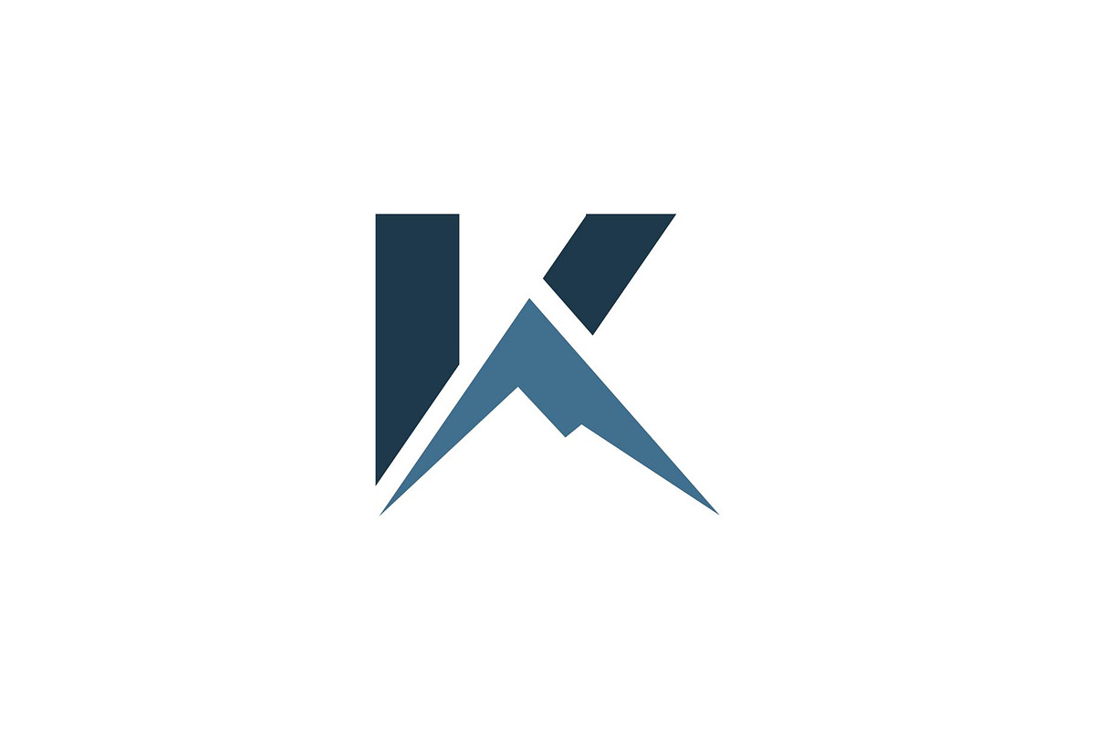 K mountain logo, a Branding & Logo Template by ZHR Creative