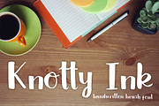 Knotty Ink Font, a Script Font by I'm Knot Tangled (Thumbnail 1 of 4)