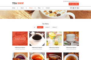 Tea Store PSD Website Template