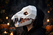 Halloween skull decor- 3d papercraft, a Card Template by PAPER amaze (Thumbnail 2 of 4)