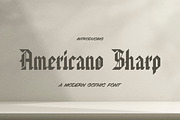 Americano Sharp Font, a Font by Moreno Art Company (Thumbnail 1 of 6)