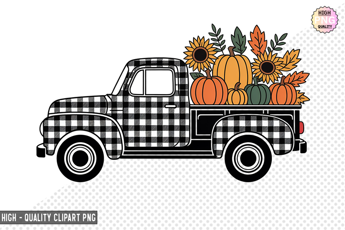 Truck With Pumpkin Clipart Bundle, a Graphic by crative8112 (Photo 4 of 8)