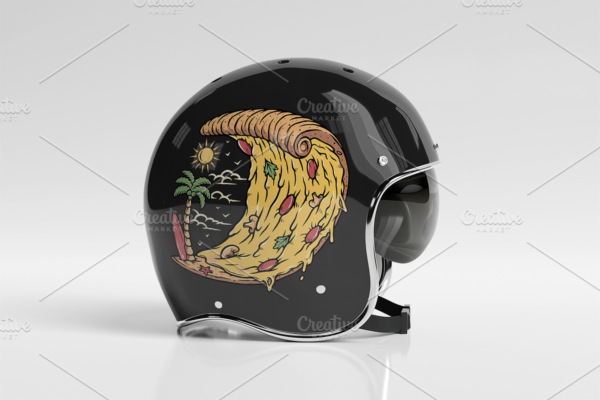Pizza waves beach illustration, a Food Illustration by gunaonedesign (Photo 5 of 5)