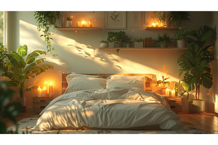 The interior of a bedroom, with a, a Holiday Photo by ZinetroN