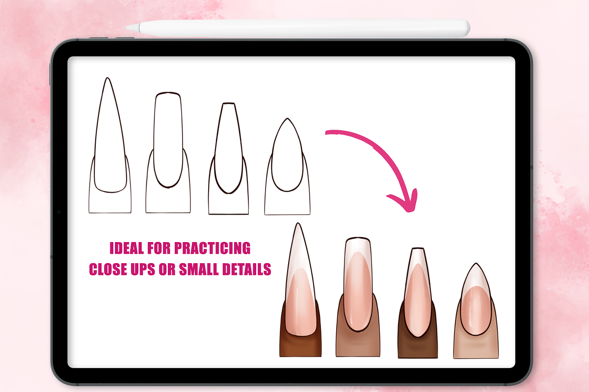 NAIL ART DESIGN PROCREATE BRUSH SET, a Brush Add-On by The GG Shop (Photo 7 of 11)