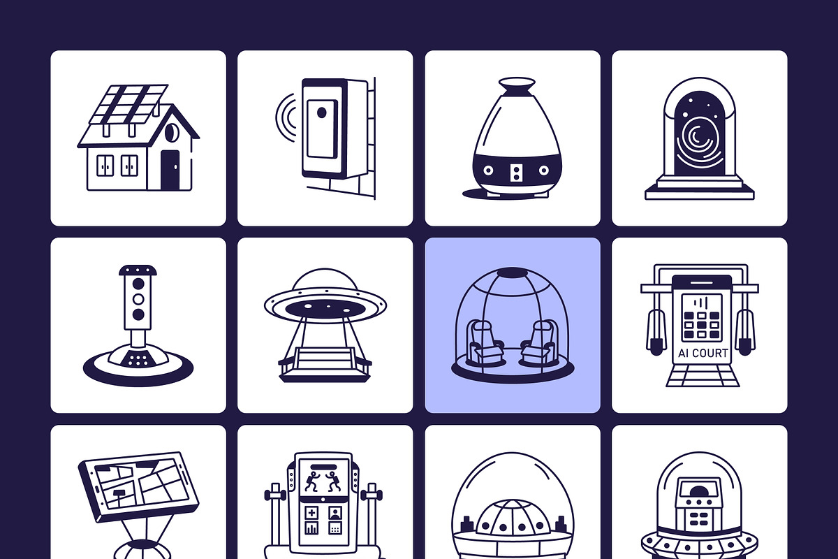 Future City Drawing Art, an Outline Icon by Vectors Market (Photo 8 of 9)