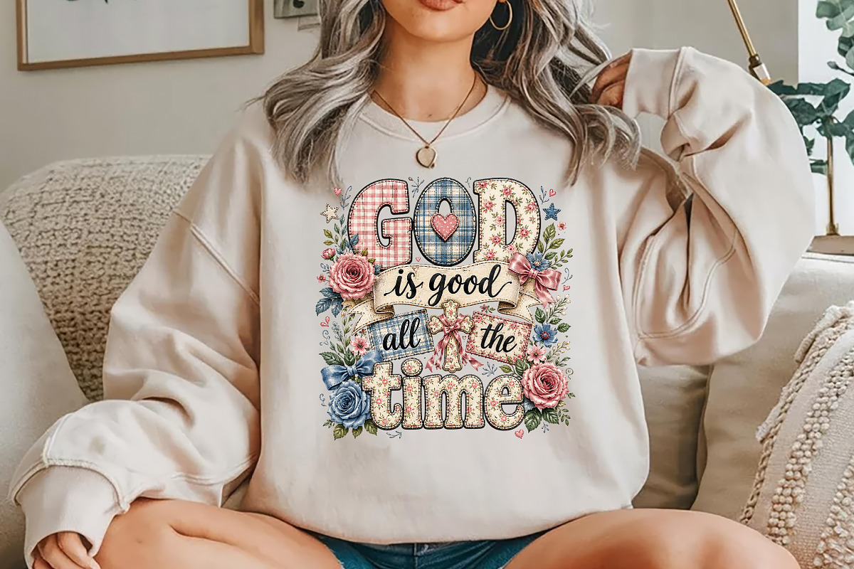 God Is Good All The Time Sublimation, a Seasonal Illustration by YA Design (Photo 4 of 4)