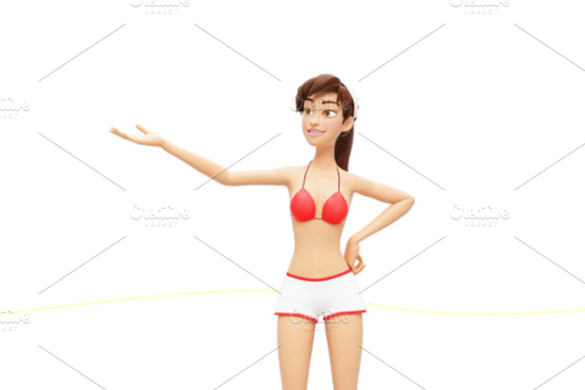 Jenny Swimsuit Character Promo Kit, a Person Illustration by Oleg Ribar (Photo 5 of 27)