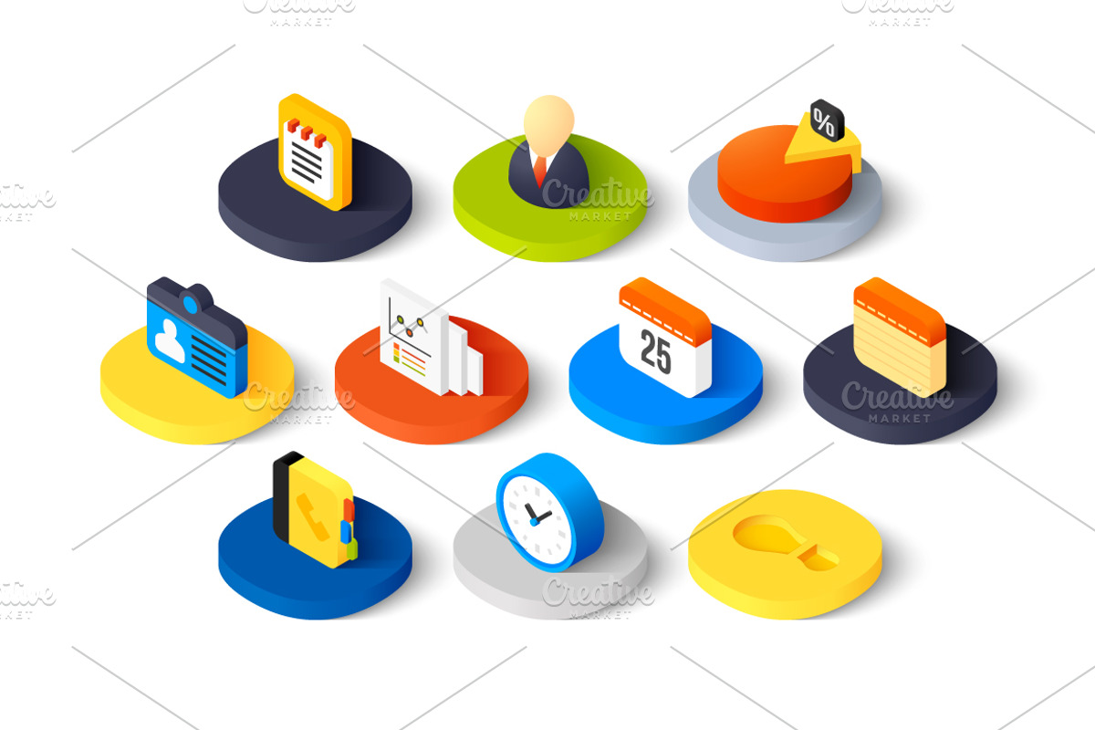 Isometric icons - Business, an Icon by sidmaydesign (Photo 2 of 3)