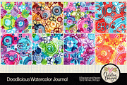 Watercolor Journal Backgrounds, a Background Graphic by Clikchic Designs (Thumbnail 2 of 10)