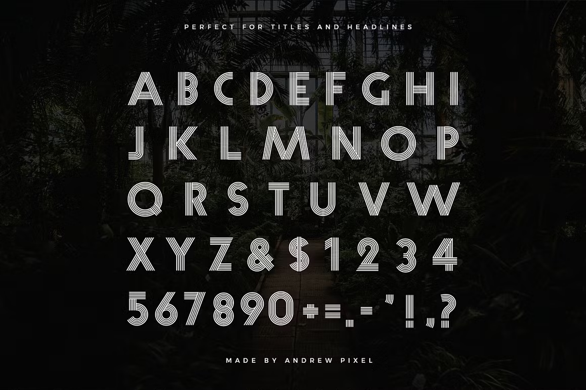 Fiver - Multiline Display Font, a Symbol Font by AndrewPixelType (Photo 8 of 8)