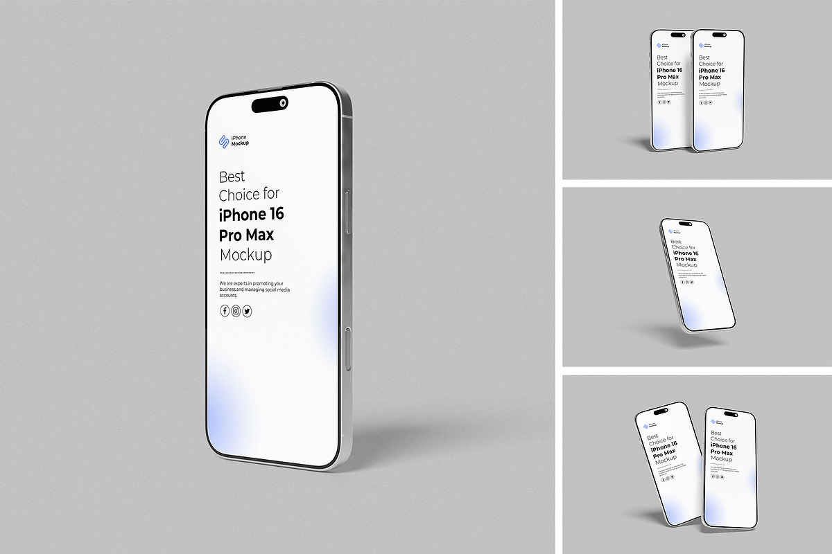 High Qualit iPhone 16 Pro Max Mockup, an iPhone Mockup by swsi-studio (Photo 1 of 5)