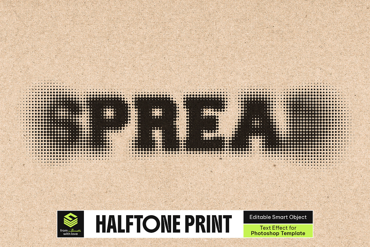 Halftone Print Text Effect, a Layer Style Add-On by iDoodle Studio (Photo 1 of 4)