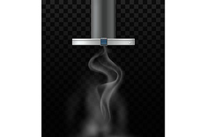 Realistic kitchen hood with smoke, an Object Illustration by Vectorbuum
