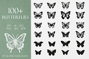 Butterfliy Line art & Silhouette SVG, an Object Graphic by Graphic Soul (Thumbnail 1 of 3)