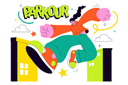 10 Parkour Sports Illustration, a Person Illustration by denayunebgt (Thumbnail 4 of 4)