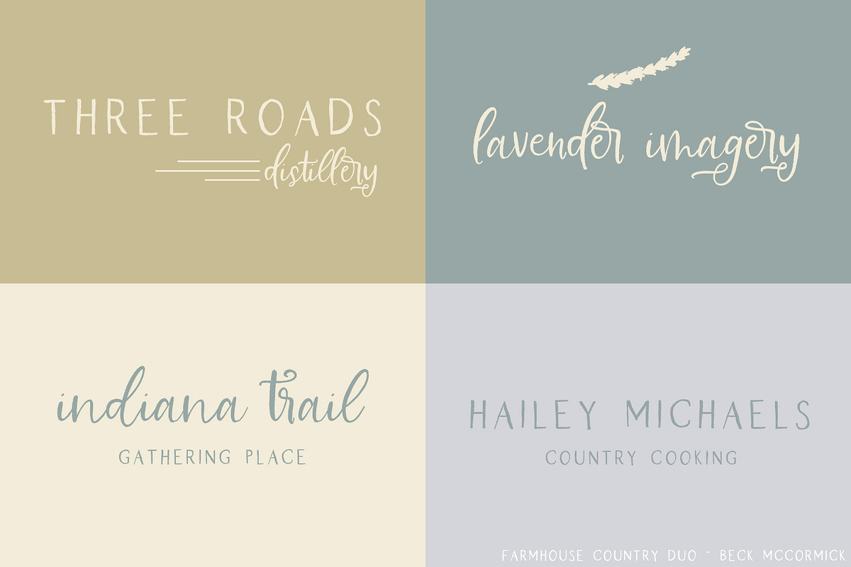Farmhouse Country Rustic Font Duo preview 7