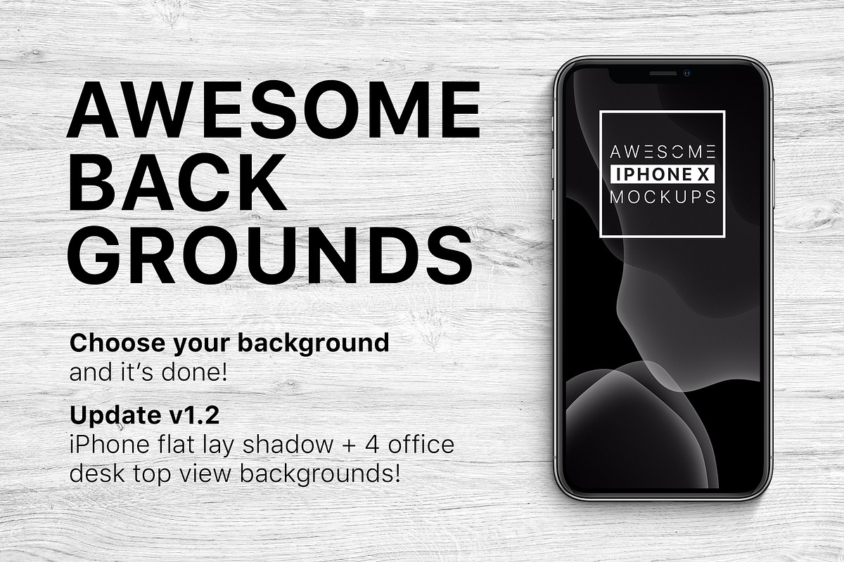 iPhone X Mockup - Front View, an iPhone Mockup by Mockups & Illustrations (Photo 11 of 17)