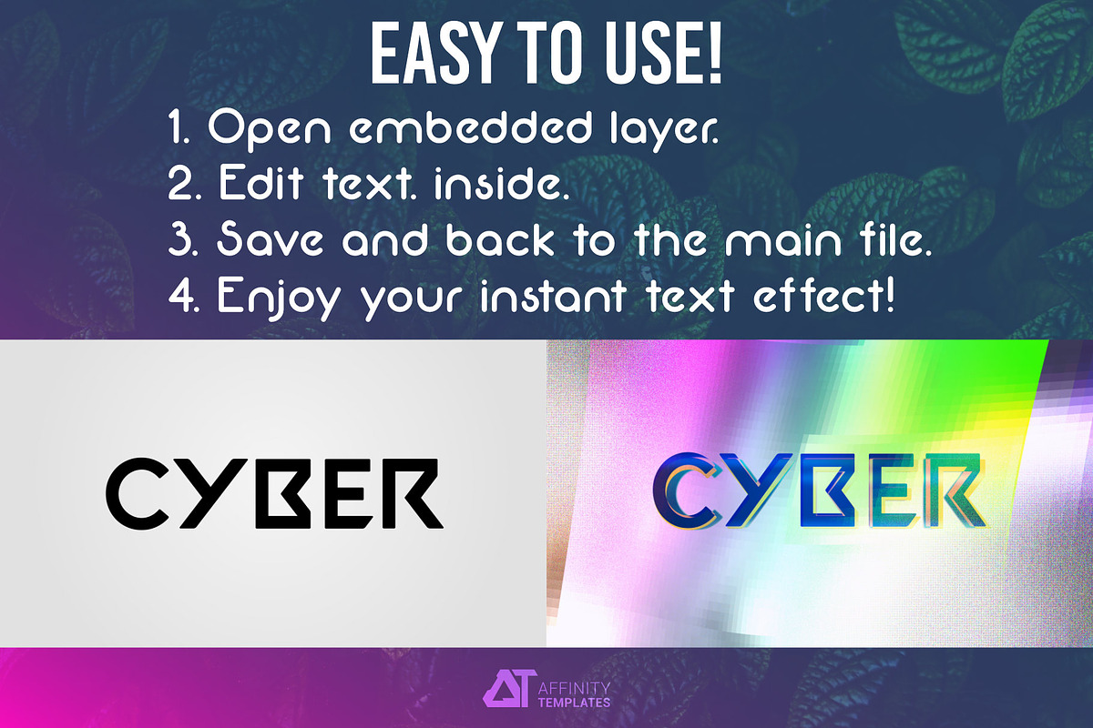 Cyber Text Effect Affinity Designer, a Mockup by Affinity Templates (Photo 6 of 6)