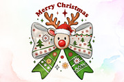 Merry Christmas Deer With Bow PNG, an Illustration by Sublimation Artist (Thumbnail 1 of 9)
