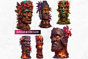Modern Tiki Totems Clipart Set, a Decorative Illustration by ThatsDesignArt (Thumbnail 10 of 10)