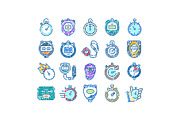Stopwatch and timer doodle icon set, an Object Graphic by pikepicture (Thumbnail 1 of 3)