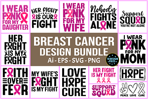 Breast Cancer Bundle SVG, an Object Illustration by RaiihanCrafts