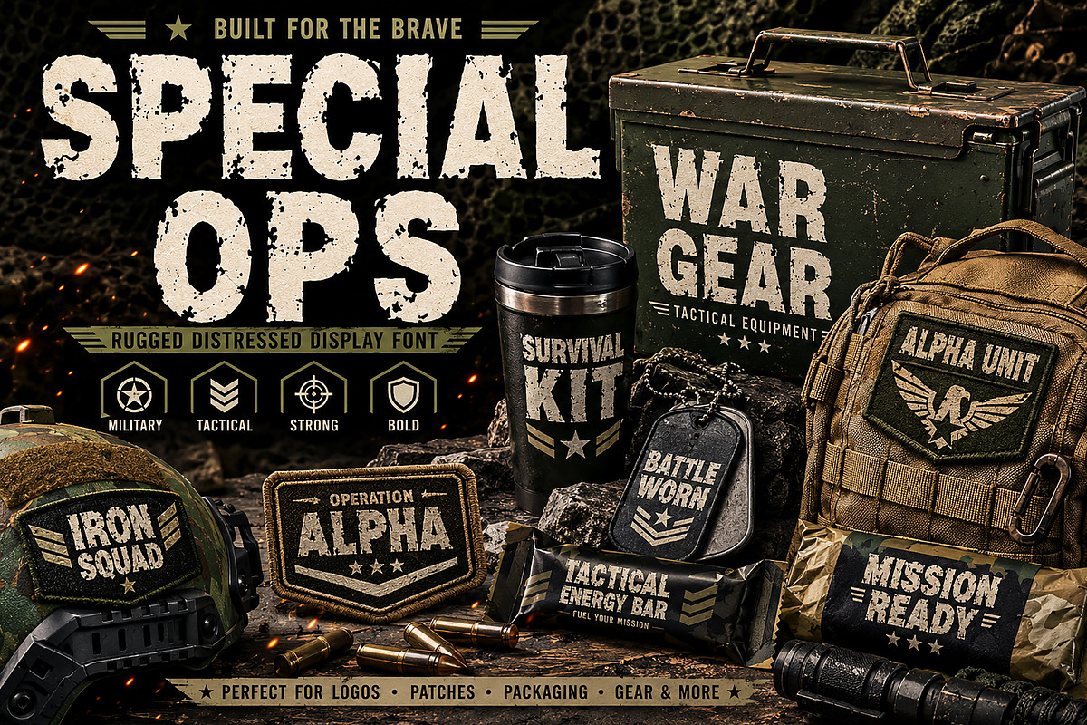 Battle Worn, a Slab Serif Font by Wow Magic (Photo 2 of 5)
