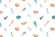 Tooth care set, patterns, banner, a Healthcare Illustration by PaperTrident (Thumbnail 5 of 7)