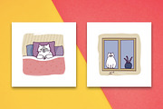 Illustrations with apathetic cat p.1, an Animal Illustration by Lyolya Profitrolya (Thumbnail 2 of 4)