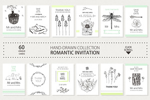COLLECTION OF ROMANTIC INVITATIONS