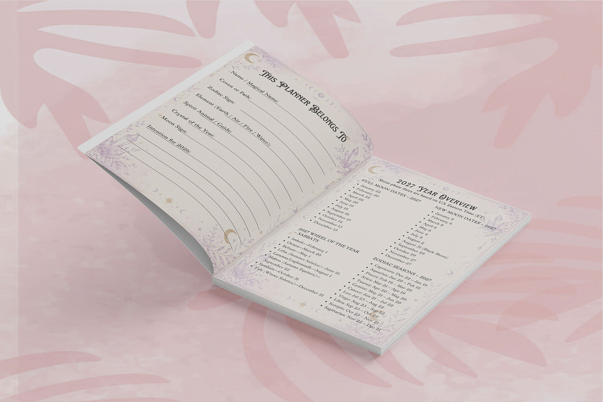 2027 Witchy Planner Workbook, a Marketing Template by Book2bees (Photo 2 of 4)