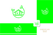 Green house Eco logo design template, a Branding & Logo Template by art_creater (Thumbnail 1 of 2)
