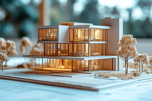 Architecture team working on house model building, an Architecture Photo by AlyaAnd