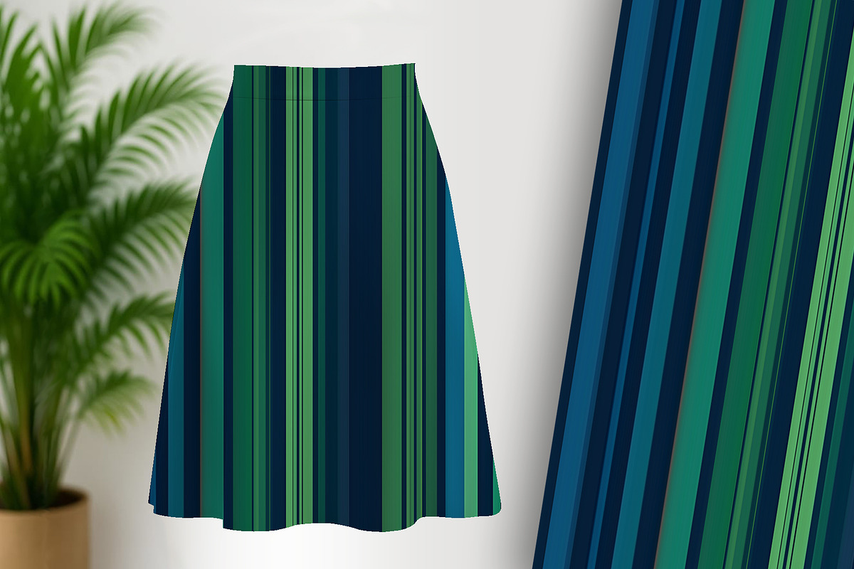 Green and Blue Stripe Seamless, a Pattern Graphic by Sharon Schwalbe (Photo 1 of 5)
