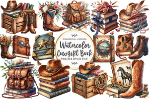 Western Cowgirl Book Clipart, an Illustration by OK Design